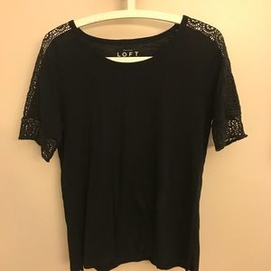 Black crochet shoulder LOFT